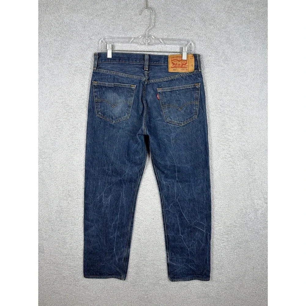 Levi's 501 Original Fit Jeans Men's Actual Size 32x30 Medium Wash‎ Whiskered